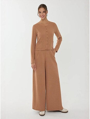 Pantalon large à taille élastique