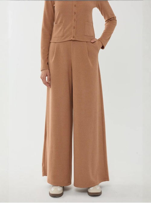 Pantalon large à taille élastique - Kiabi
