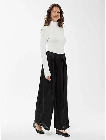 Pantalon large à taille élastique