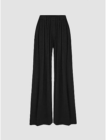 Pantalon large à taille élastique
