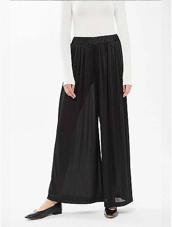 Pantalon large à taille élastique