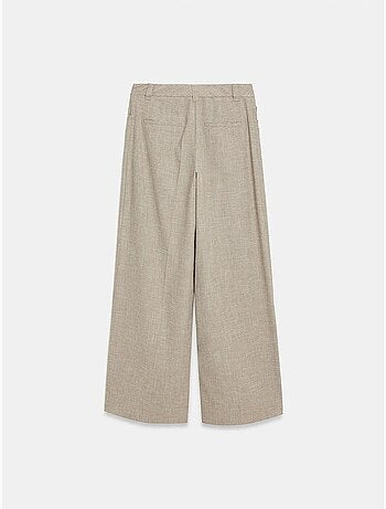 Pantalon large à taille haute avec plis dilvin