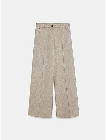 Pantalon large à taille haute avec plis dilvin