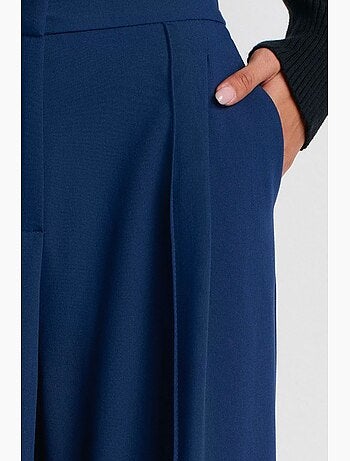 Pantalon large à taille haute avec plis dilvin