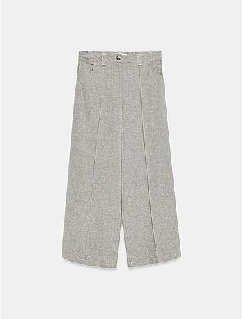 Pantalon large à taille haute avec plis dilvin