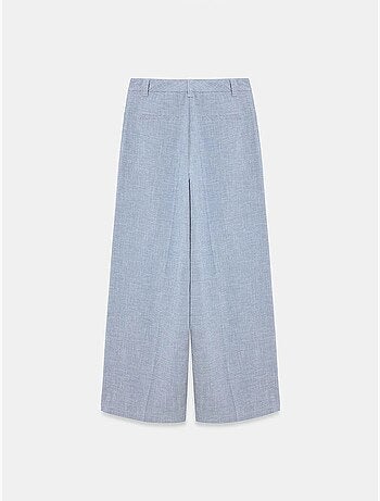 Pantalon large à taille haute avec plis dilvin
