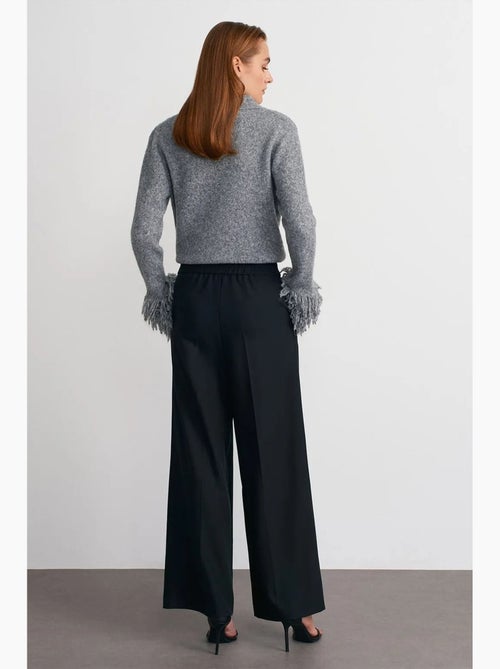 Pantalon large à taille haute avec plis dilvin - Kiabi Pantalon large à taille haute avec plis dilvin - Kiabi