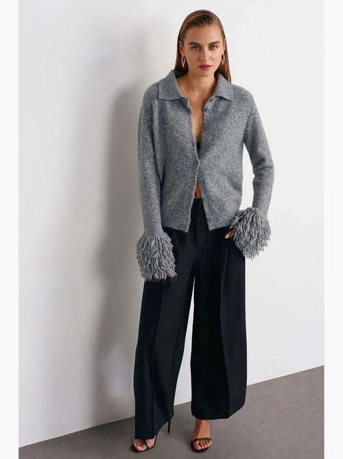 Pantalon large à taille haute avec plis dilvin - Kiabi Pantalon large à taille haute avec plis dilvin - Kiabi