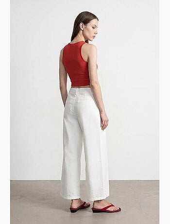 Pantalon large à taille haute dilvin