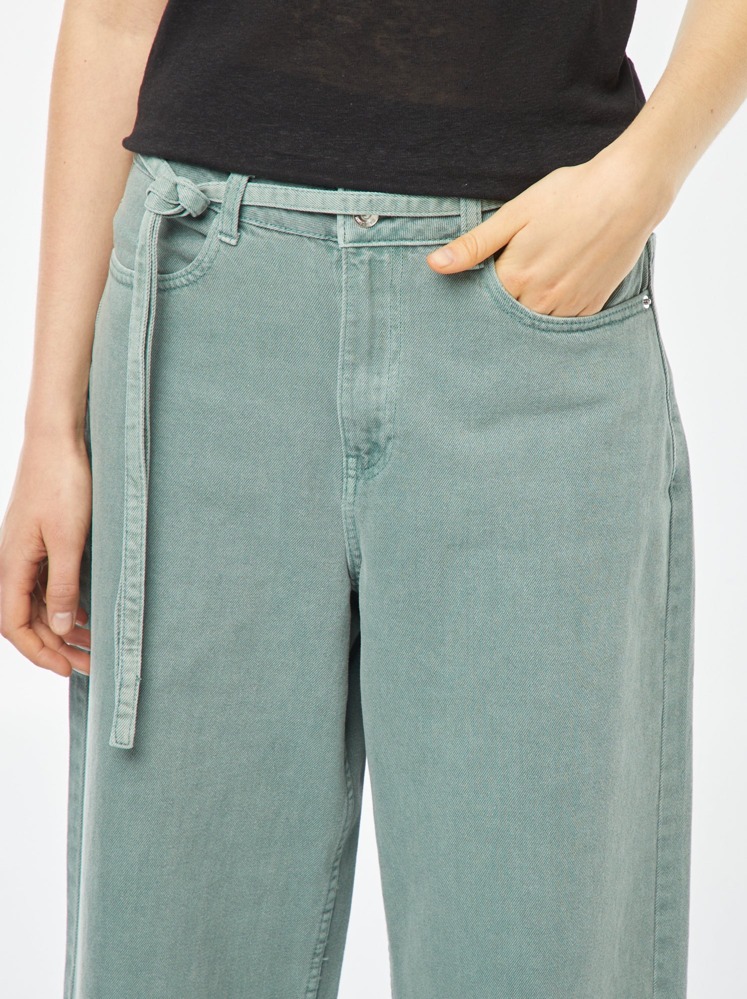 Pantalon Taille Haute Gris Diva Trend UK 14 - Style Noué, Neuf Avec étiquettes, Idéal Pour Look Décontracté Chic