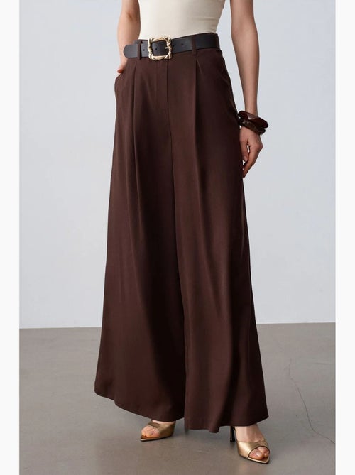 Pantalon large à taille haute et plis dilvin - Kiabi Pantalon large à taille haute et plis dilvin - Kiabi