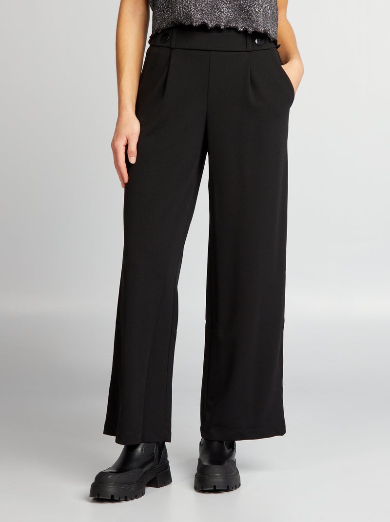 Pantalon large à taille haute 'JDY' Noir - Kiabi