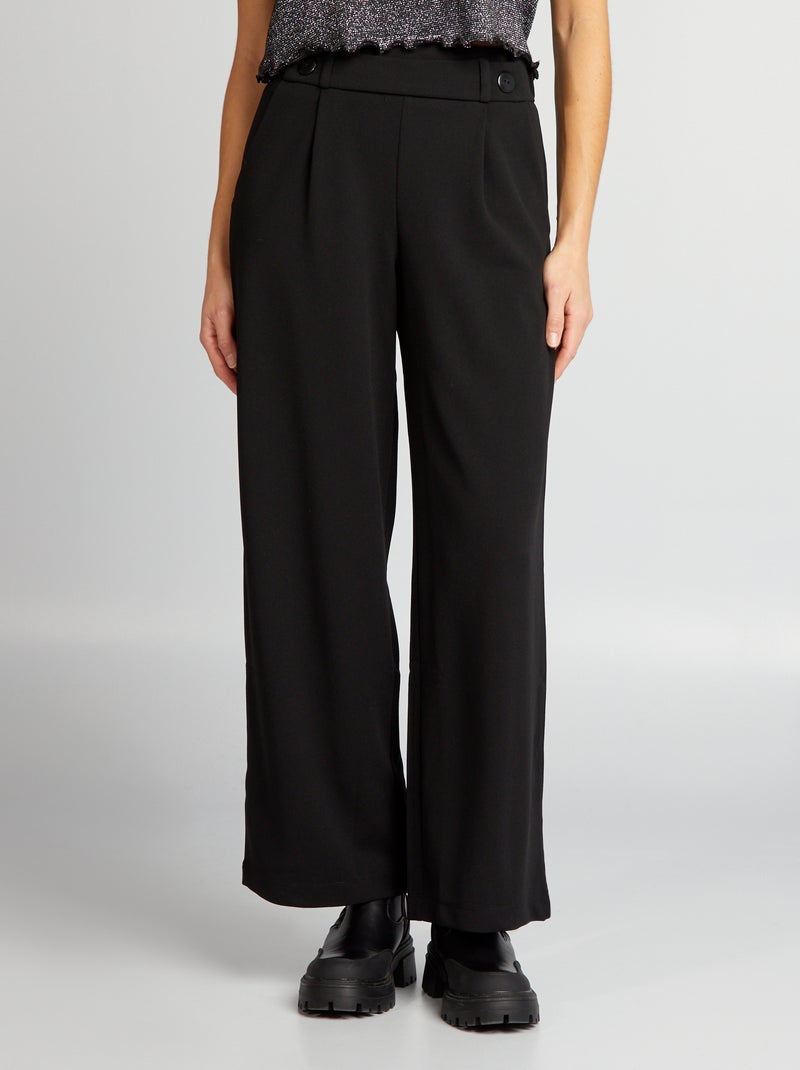 Pantalon large à taille haute 'JDY' Noir - Kiabi