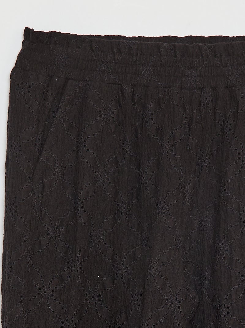Escarpins Minelli Ouverts - Velours & Textile Ajouré Noir - Taille 37 - Talon Haut >7cm - Occasion TBE