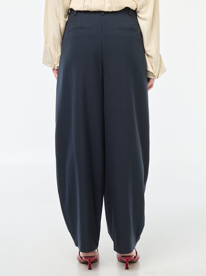 Pantalon large asymétrique Bleu - Kiabi