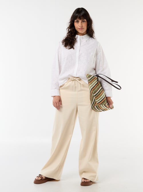 Pantalon large avec 2 poches - Kiabi
