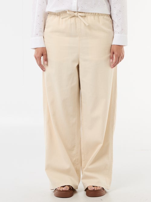 Pantalon large avec 2 poches - Kiabi