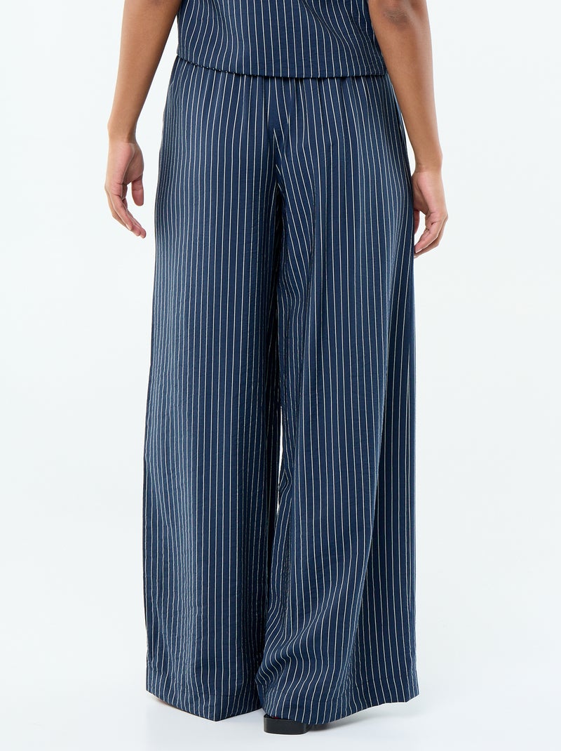 Pantalon large avec 2 poches Bleu - Kiabi