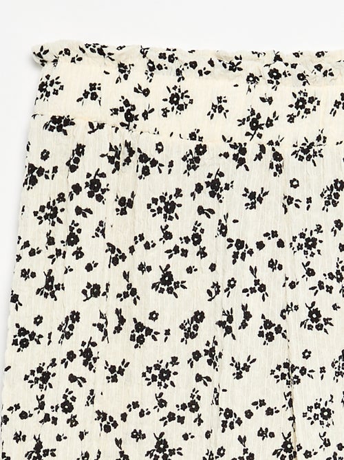 Pantalon large avec bas volantés - Kiabi