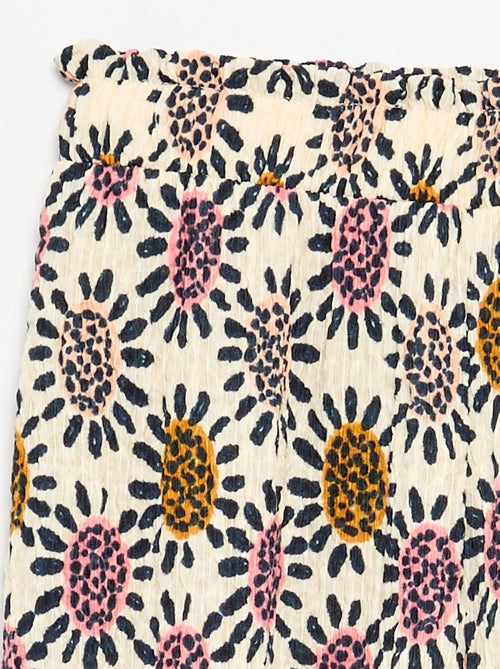 Pantalon large avec bas volantés - Kiabi
