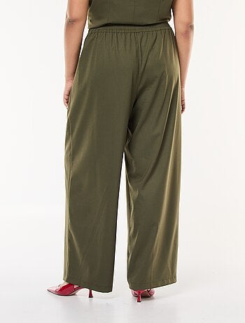 Pantalon large avec boucle dorée