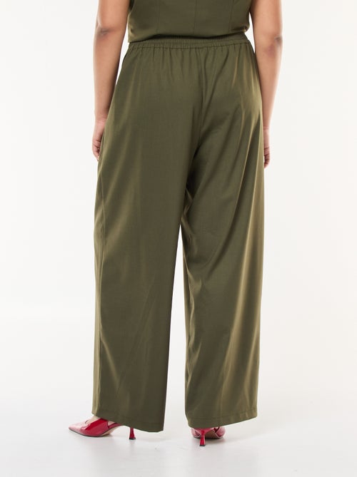 Pantalon large avec boucle dorée - Kiabi