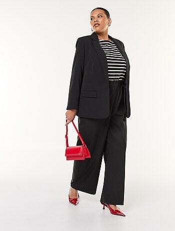Pantalon large avec boucle dorée