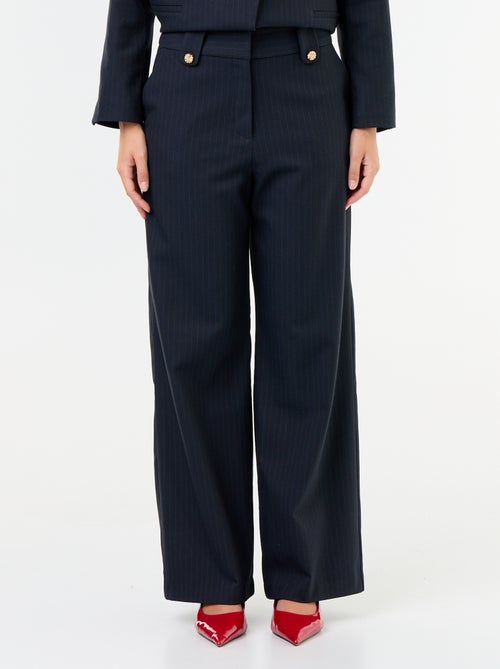 Pantalon large avec boutons dorés - Kiabi Pantalon large avec boutons dorés - Kiabi