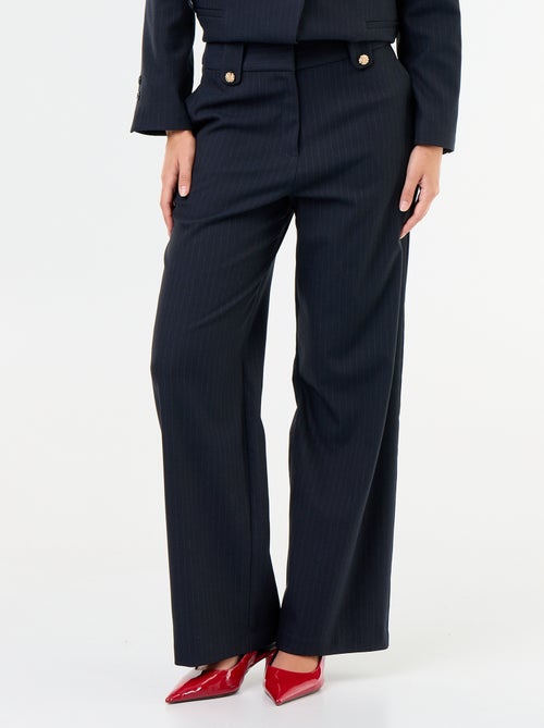 Pantalon large avec boutons dorés - Kiabi Pantalon large avec boutons dorés - Kiabi