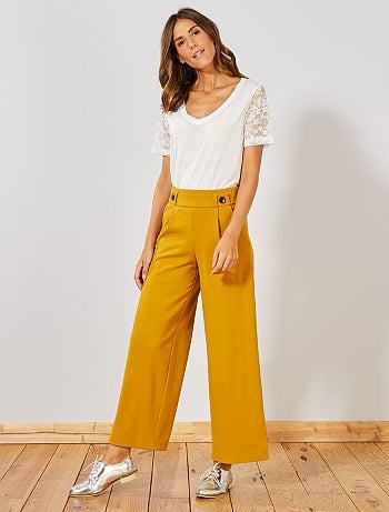 Pantalon large avec boutons