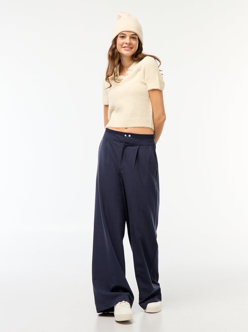 Pantalon large avec boxer à la taille - Kiabi