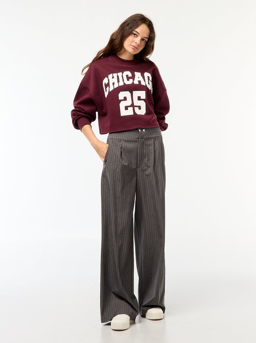 Pantalon large avec boxer à la taille - Kiabi