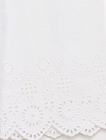 Pantalon large avec broderies anglaises