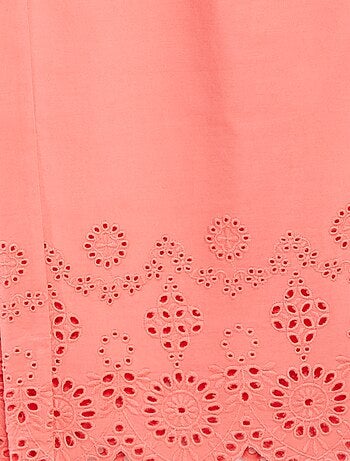 Pantalon large avec broderies anglaises