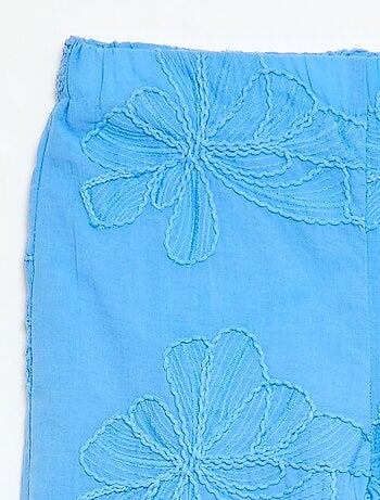 Pantalon large avec broderies