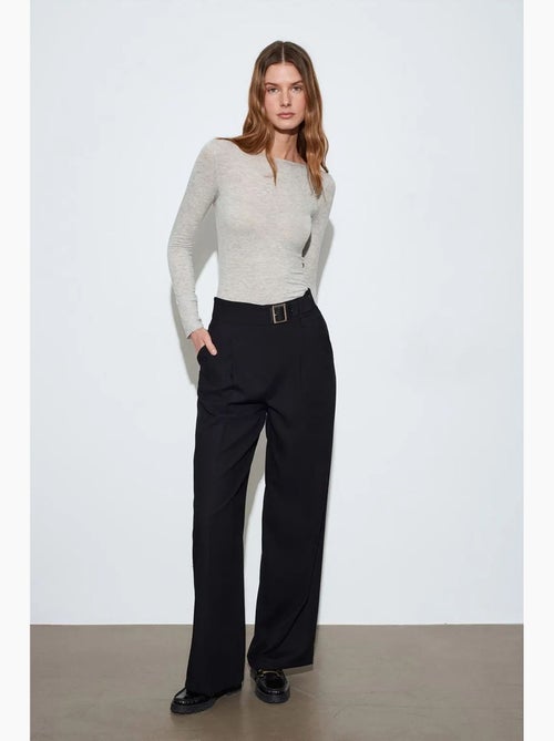 Pantalon large avec ceinture dilvin - Kiabi Pantalon large avec ceinture dilvin - Kiabi