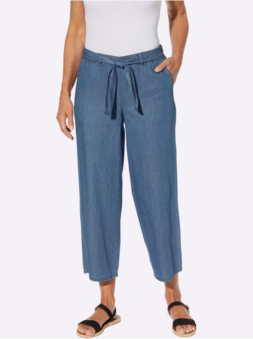 Pantalon large avec ceinture élastique et poches devant - Taille standard - Moda Vilona - Kiabi Pantalon large avec ceinture élastique et poches devant - Taille standard - Moda Vilona - Kiabi