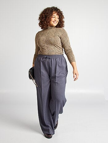 Pantalon large avec ceinture élastiquée