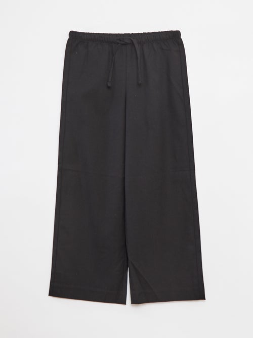 Pantalon large avec ceinture élastiquée et 2 poches - Kiabi