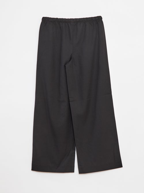 Pantalon large avec ceinture élastiquée et 2 poches - Kiabi
