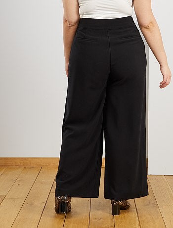 Pantalon large avec ceinture - Kiabi