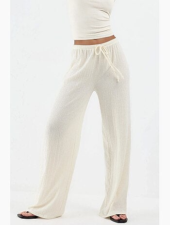 Pantalon large avec cordon de serrage à la taille busem