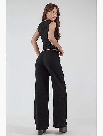 Pantalon large avec cordon de serrage à la taille busem