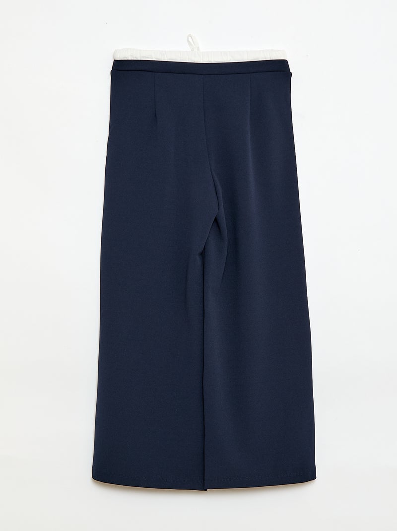 Pantalon large avec effet 2 en 1 avec style caleçon Bleu - Kiabi