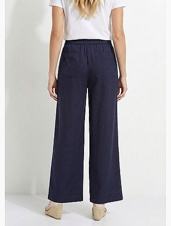 Pantalon large avec lin, style ethnique - AFIBEL