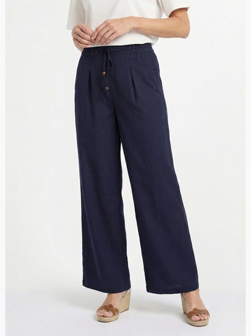 Pantalon large avec lin, style ethnique - AFIBEL - Kiabi