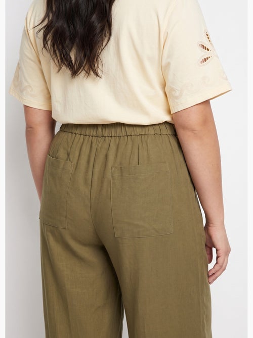 Pantalon large avec lin, style ethnique - afibel - Kiabi Pantalon large avec lin, style ethnique - afibel - Kiabi