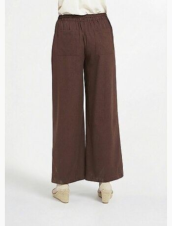 Pantalon large avec lin, style ethnique - AFIBEL