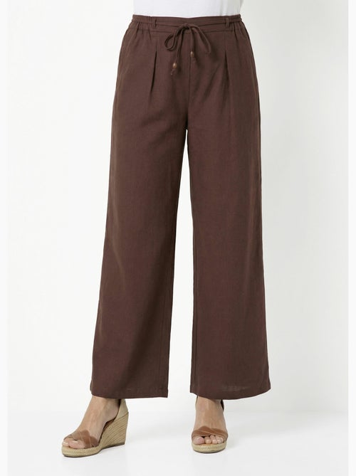 Pantalon large avec lin, style ethnique - AFIBEL - Kiabi Pantalon large avec lin, style ethnique - AFIBEL - Kiabi
