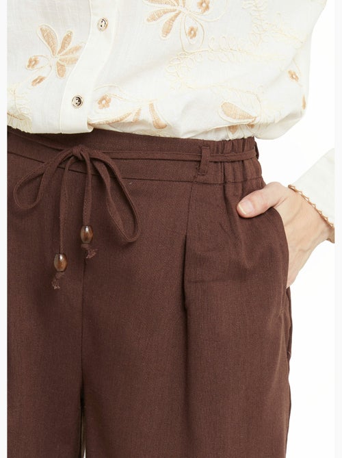 Pantalon large avec lin, style ethnique - AFIBEL - Kiabi Pantalon large avec lin, style ethnique - AFIBEL - Kiabi